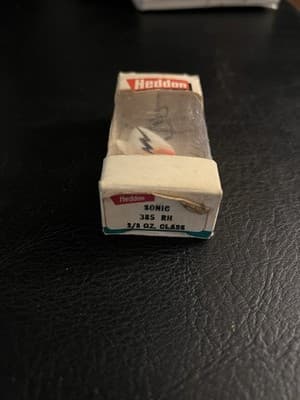 VTG HEDDON Sonic 385 RH 3/8 oz Class Red Head White Body Fishing Lure With Box - Thumbnail 3