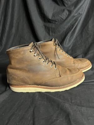 Thursday Boot Diplomat Leather Brown Adobe Arizona Moc Toe Mens 12 Vibram Wedge - Thumbnail 6