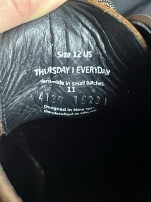Thursday Boot Diplomat Leather Brown Adobe Arizona Moc Toe Mens 12 Vibram Wedge - Thumbnail 16
