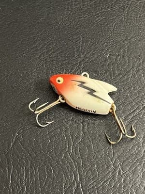 VTG HEDDON Sonic 385 RH 3/8 oz Class Red Head White Body Fishing Lure With Box - Thumbnail 11