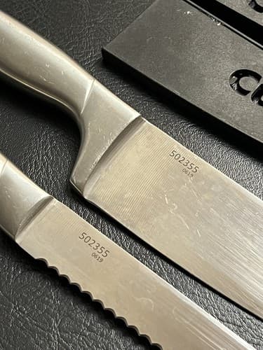 2 Piece Cuisinart Kitchen Knife Set w/ Sheaths C77SS Stainless Handle Chef Bread - Thumbnail 10