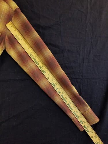 Dixxon Goldfield Women’s M Flannel Shirt Plaid Brown Red Gold Snap Button Long - Thumbnail 13
