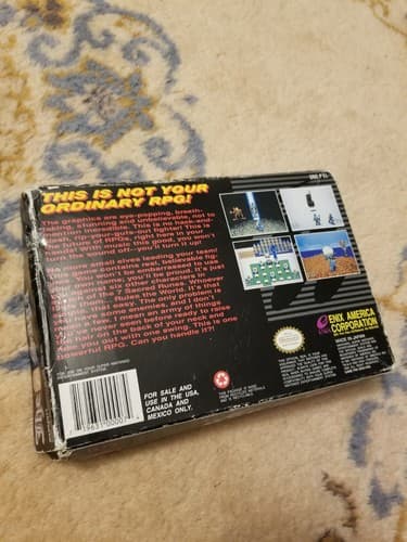 Vtg The 7th Saga Super Nintendo SNES 1993 Authentic Game + Box Video Game - Thumbnail 8