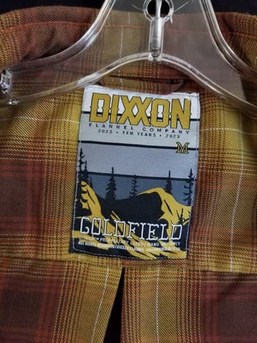Dixxon Goldfield Women’s M Flannel Shirt Plaid Brown Red Gold Snap Button Long - Thumbnail 5