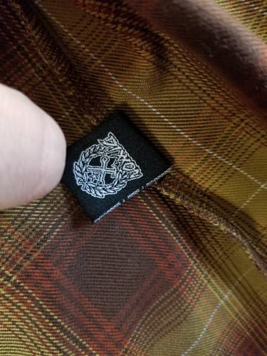 Dixxon Goldfield Women’s M Flannel Shirt Plaid Brown Red Gold Snap Button Long - Thumbnail 7