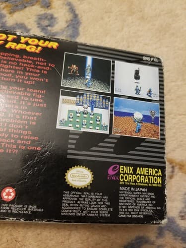 Vtg The 7th Saga Super Nintendo SNES 1993 Authentic Game + Box Video Game - Thumbnail 9