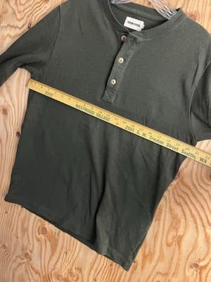 Taylor Stitch Shirt Mens M 40 Green Henley Long Sleeve Outdoor Heavyweight - Thumbnail 8