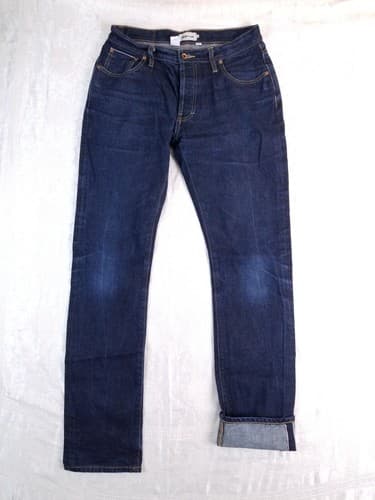 Taylor Stitch Slim Selvedge Denim Jeans Mens 33x36 *32x33 Blue Button Pants - Thumbnail 5