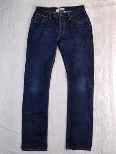 Taylor Stitch Slim Selvedge Denim Jeans Mens 33x36 *32x33 Blue Button Pants - Image 1