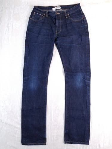 Taylor Stitch Slim Selvedge Denim Jeans Mens 33x36 *32x33 Blue Button Pants - Thumbnail 4