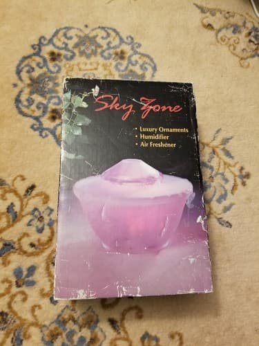 NEW Vintage Sky Zone Cool Water Fountain Decoration Glass Bowl Mist Humidifier - Image 1