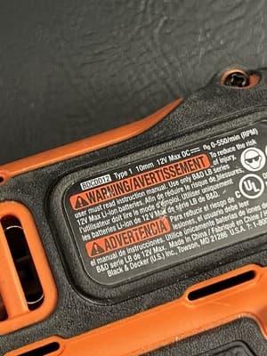 Black & Decker 12V 12 Volt Max Lithium BDCDD12 3/8" DRILL/DRIVER BARE TOOL ONLY - Thumbnail 4