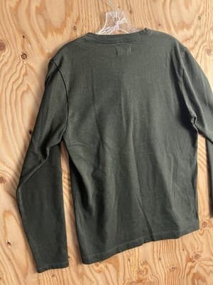 Taylor Stitch Shirt Mens M 40 Green Henley Long Sleeve Outdoor Heavyweight - Thumbnail 6