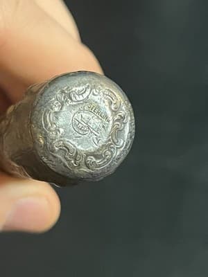 VTG Carbon Steel Carving Knife Sterling/ Antler Handle Antique - Thumbnail 9