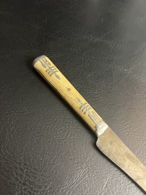 VTG Antique Civil War Era Knife Handle Northampton Cutlery High Carbon Butter - Thumbnail 8