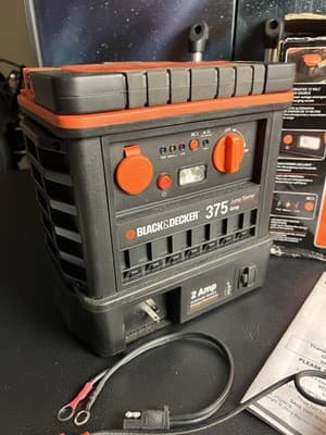 Black & Decker J752BCB 375A Jump Starter 2A Battery Charger Maintainer COMPLETE - Thumbnail 2