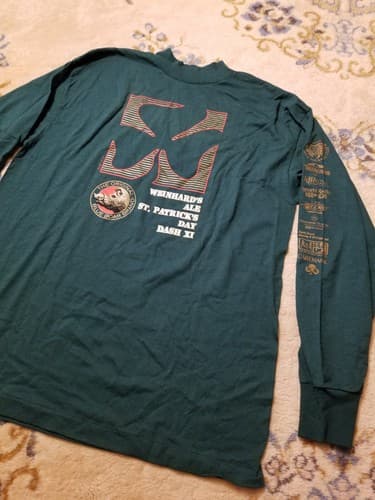 VTG 90s Weinhards Pale Ale Beer Boar Graphic Logo St. Patricks Day T Shirt L - Thumbnail 3