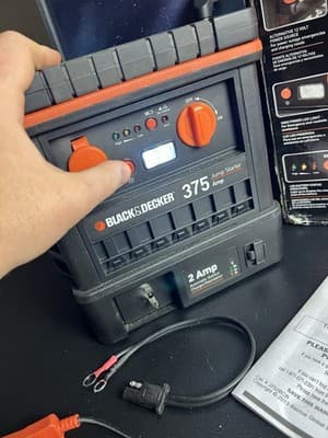 Black & Decker J752BCB 375A Jump Starter 2A Battery Charger Maintainer COMPLETE - Thumbnail 7