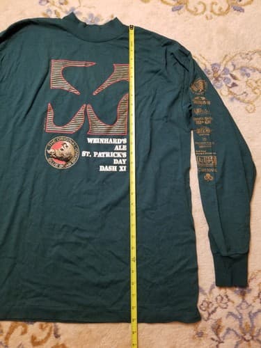 VTG 90s Weinhards Pale Ale Beer Boar Graphic Logo St. Patricks Day T Shirt L - Thumbnail 9