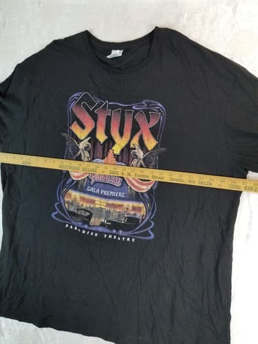 Vtg Styx T Shirt Mens 3XL Paradise Theatre Rock Roll Tour Band Double Sided XXXL - Thumbnail 7