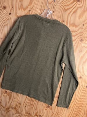 Taylor Stitch Shirt Mens M 40 Green Henley Long Sleeve Outdoor Heavyweight - Thumbnail 7