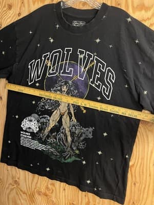 Darc Sport Shirt Mens M Wolves Forever Ohana Fierce Starry Night Woman Black - Thumbnail 9