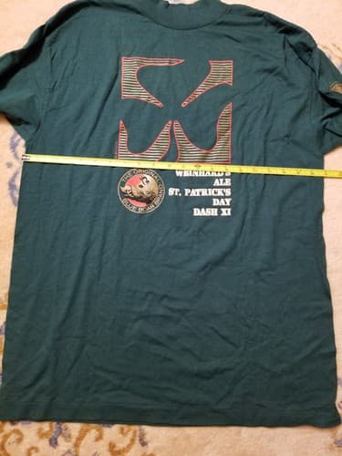 VTG 90s Weinhards Pale Ale Beer Boar Graphic Logo St. Patricks Day T Shirt L - Thumbnail 10