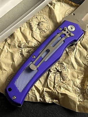 Ultra-Violet 5” Lockback Serrated Folding Pocket Knife Frost Cutlery 16-605P - Thumbnail 8