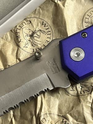 Ultra-Violet 5” Lockback Serrated Folding Pocket Knife Frost Cutlery 16-605P - Thumbnail 5