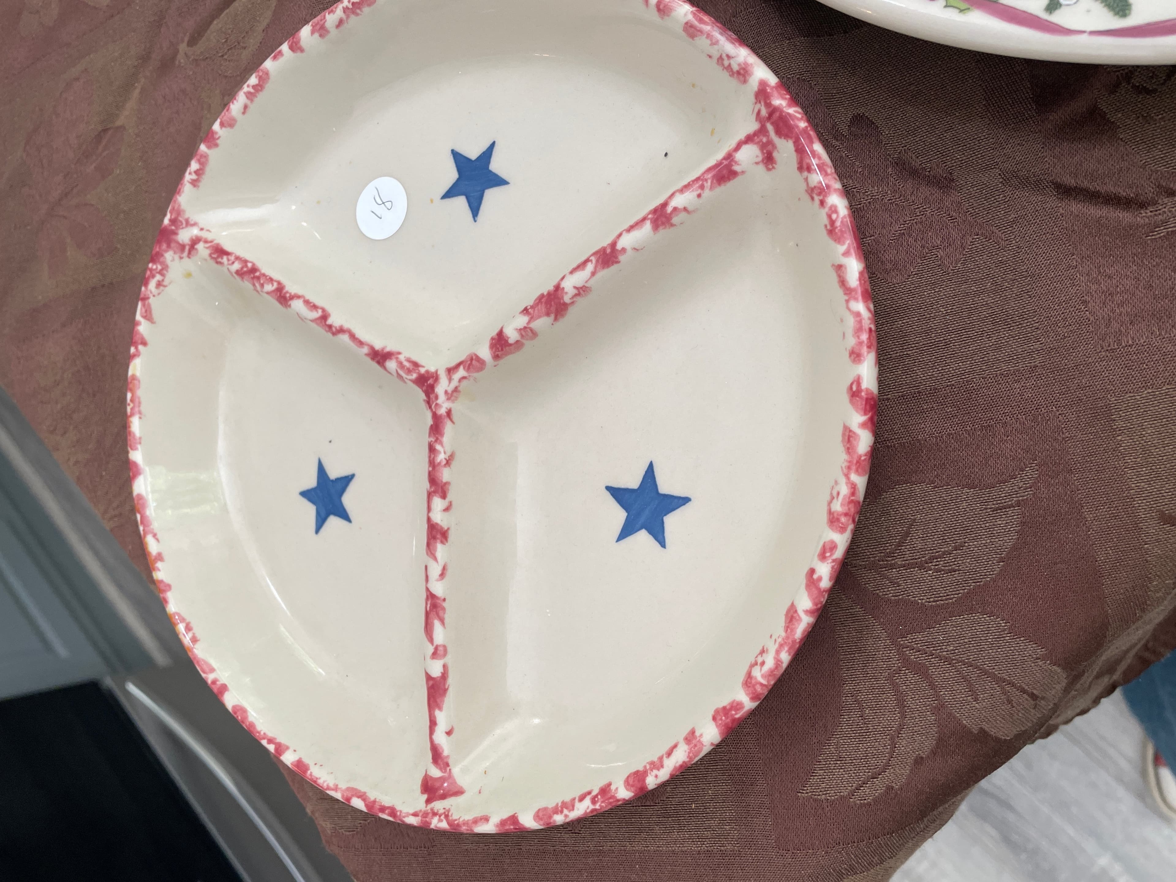 Ceramic Divided Plate with Star Design - Image 1
