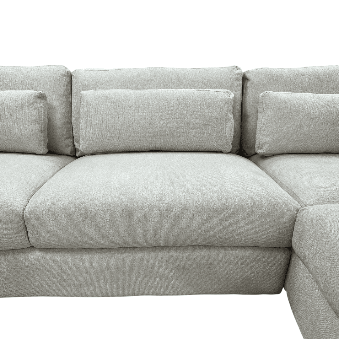 Ebern Designs Icelyn 3 - Piece Modern and Soft Upholstered Corner Sectional with 6 Throw Pillows - Thumbnail 11