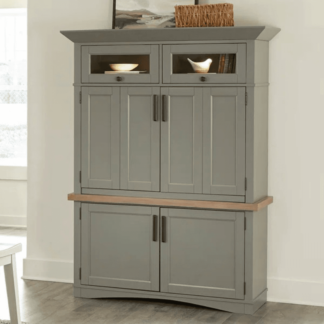 Beachcrest Home Bankhead Solid Wood Top Writing Desk with Power Outlet - Image 1