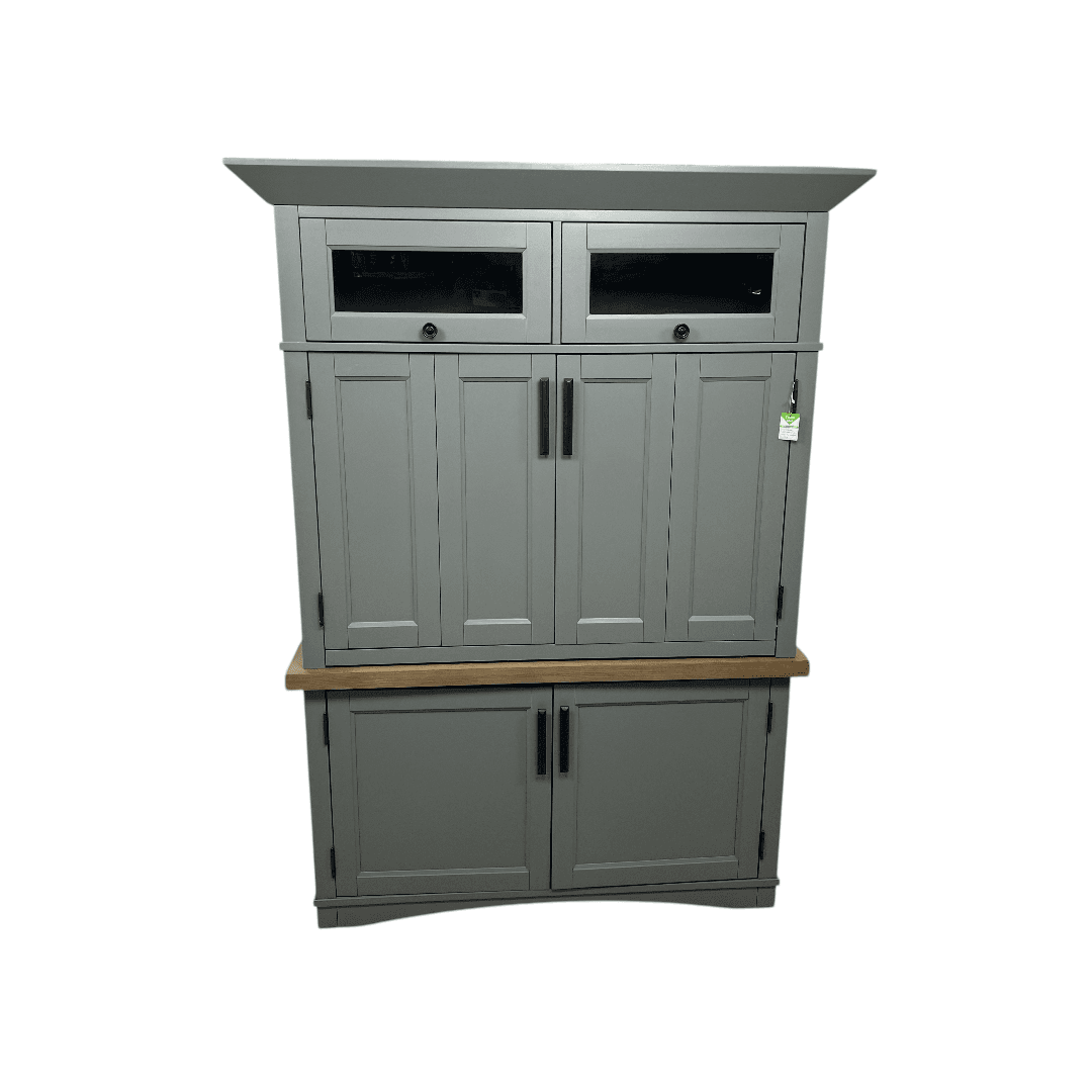Beachcrest Home Bankhead Solid Wood Top Writing Desk with Power Outlet - Thumbnail 6
