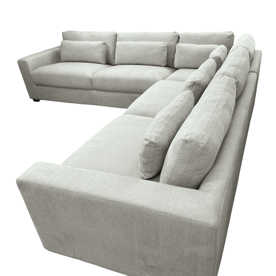 Ebern Designs Icelyn 3 - Piece Modern and Soft Upholstered Corner Sectional with 6 Throw Pillows - Thumbnail 5