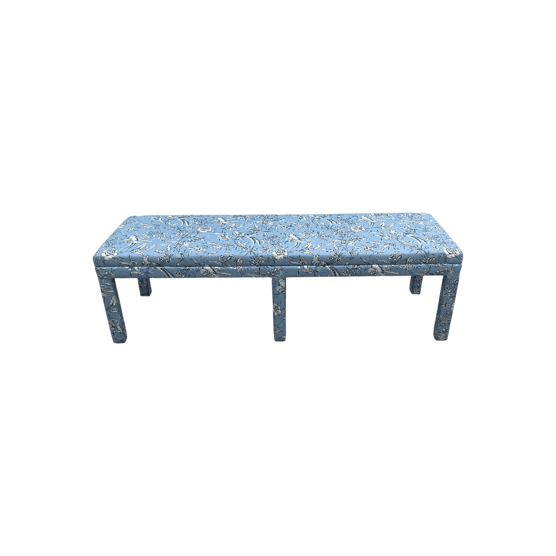 The Inside Parsons Bench - Blue Aviary by Scalamandré - Thumbnail 2