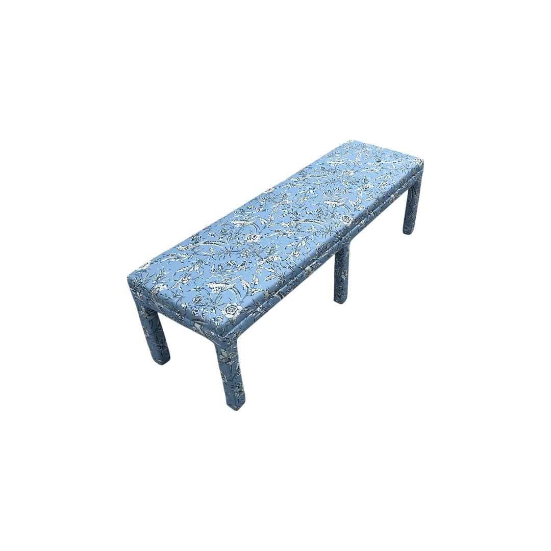 The Inside Parsons Bench - Blue Aviary by Scalamandré - Thumbnail 13