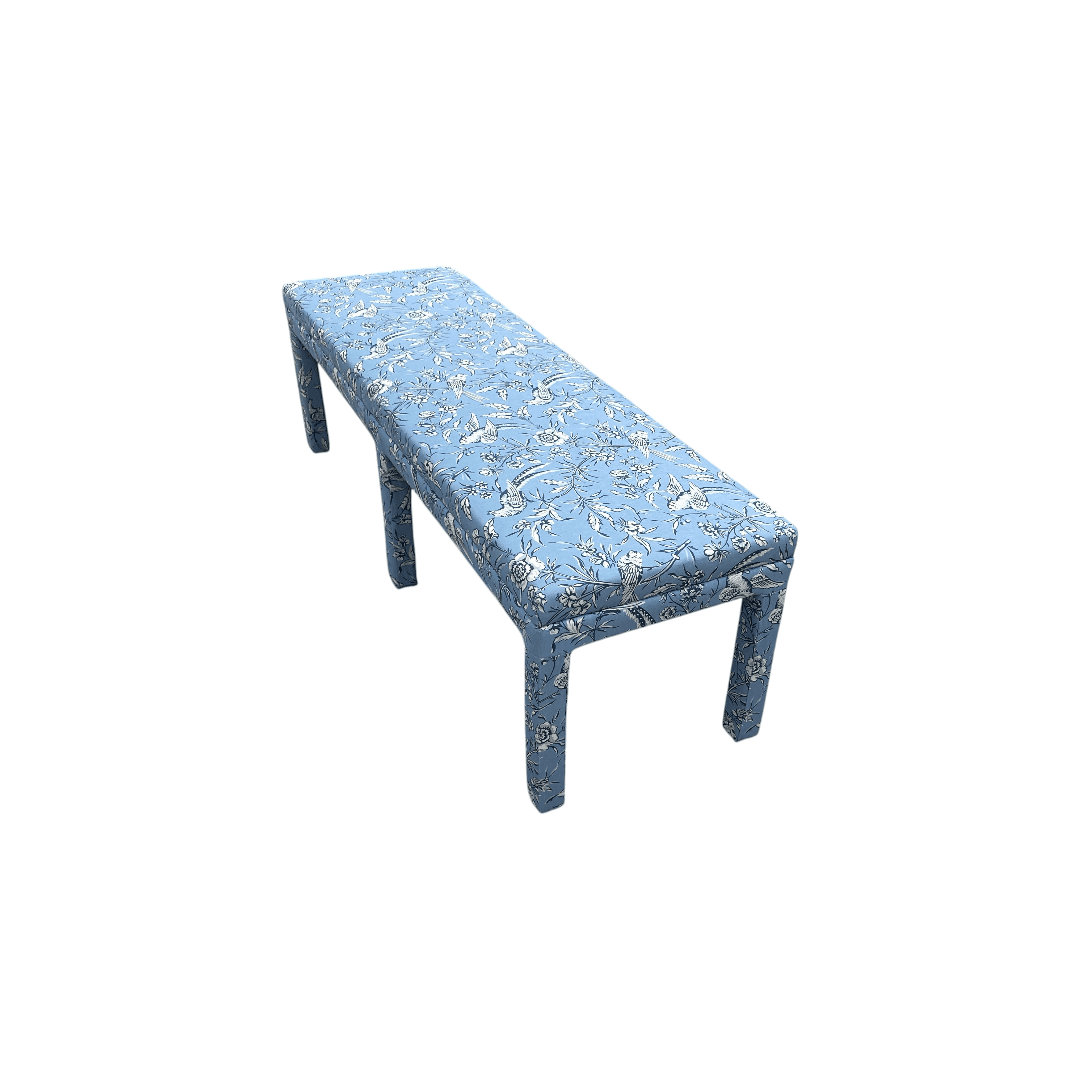 The Inside Parsons Bench - Blue Aviary by Scalamandré - Thumbnail 11