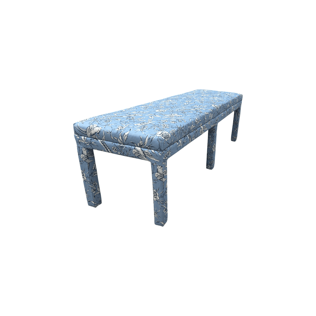 The Inside Parsons Bench - Blue Aviary by Scalamandré - Thumbnail 9
