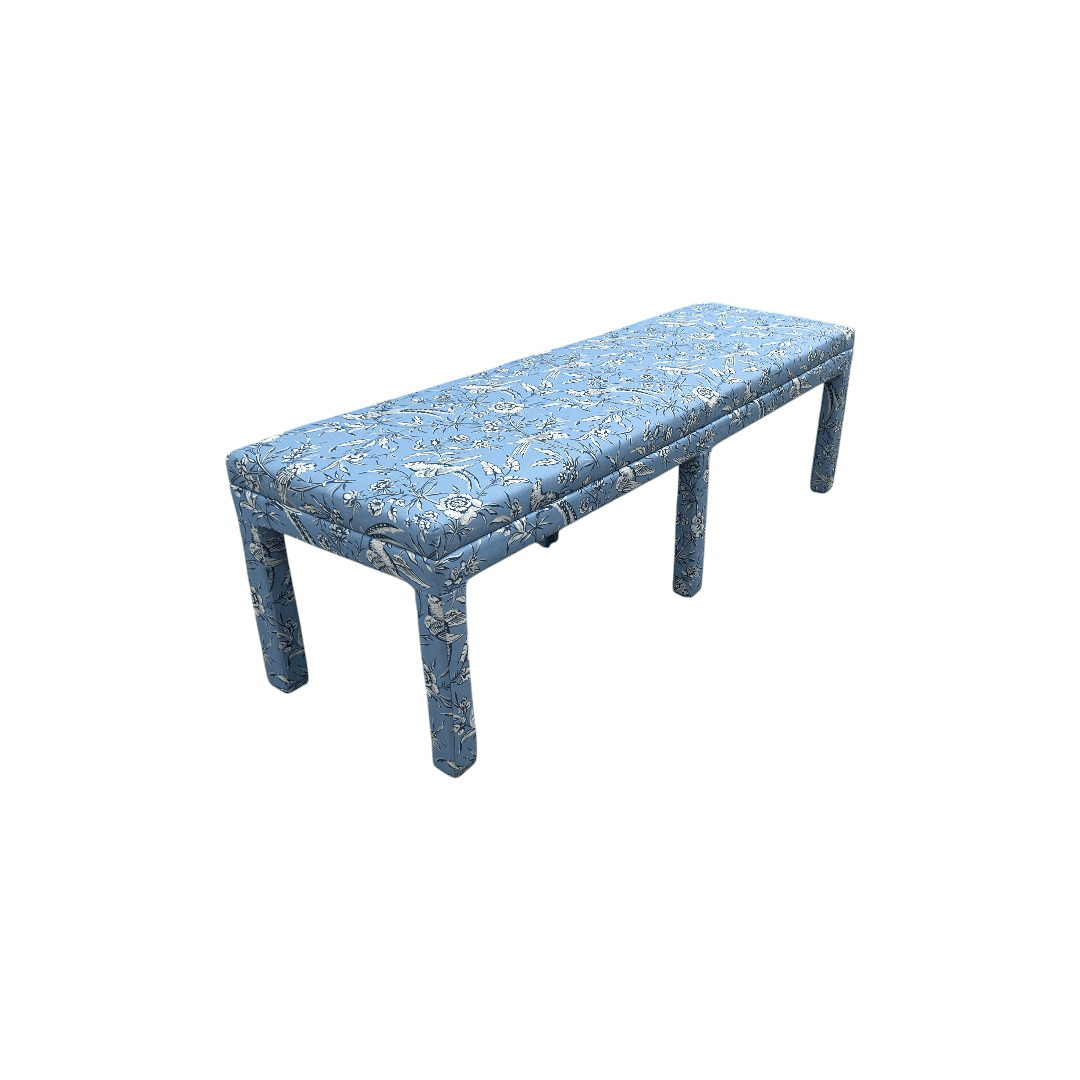 The Inside Parsons Bench - Blue Aviary by Scalamandré - Thumbnail 14