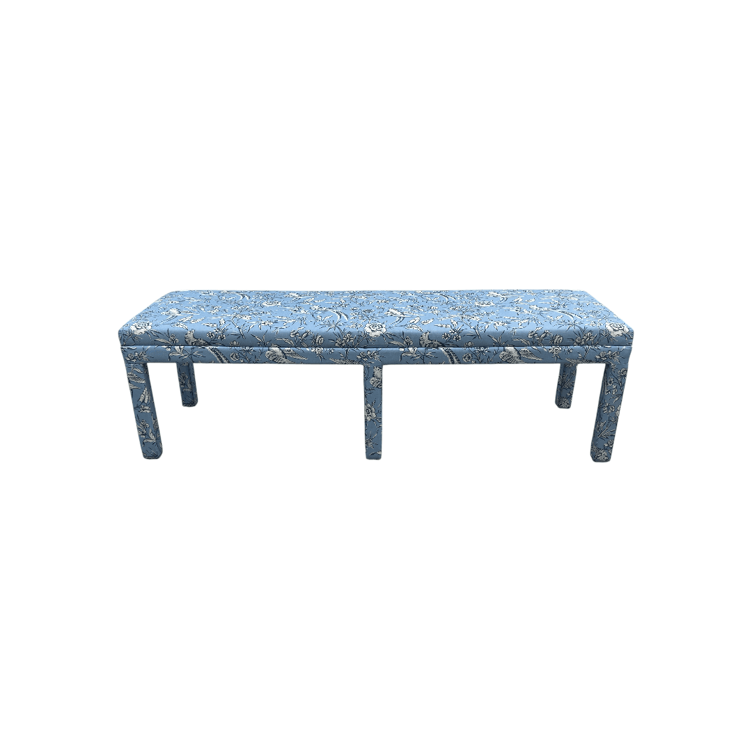 The Inside Parsons Bench - Blue Aviary by Scalamandré - Thumbnail 3