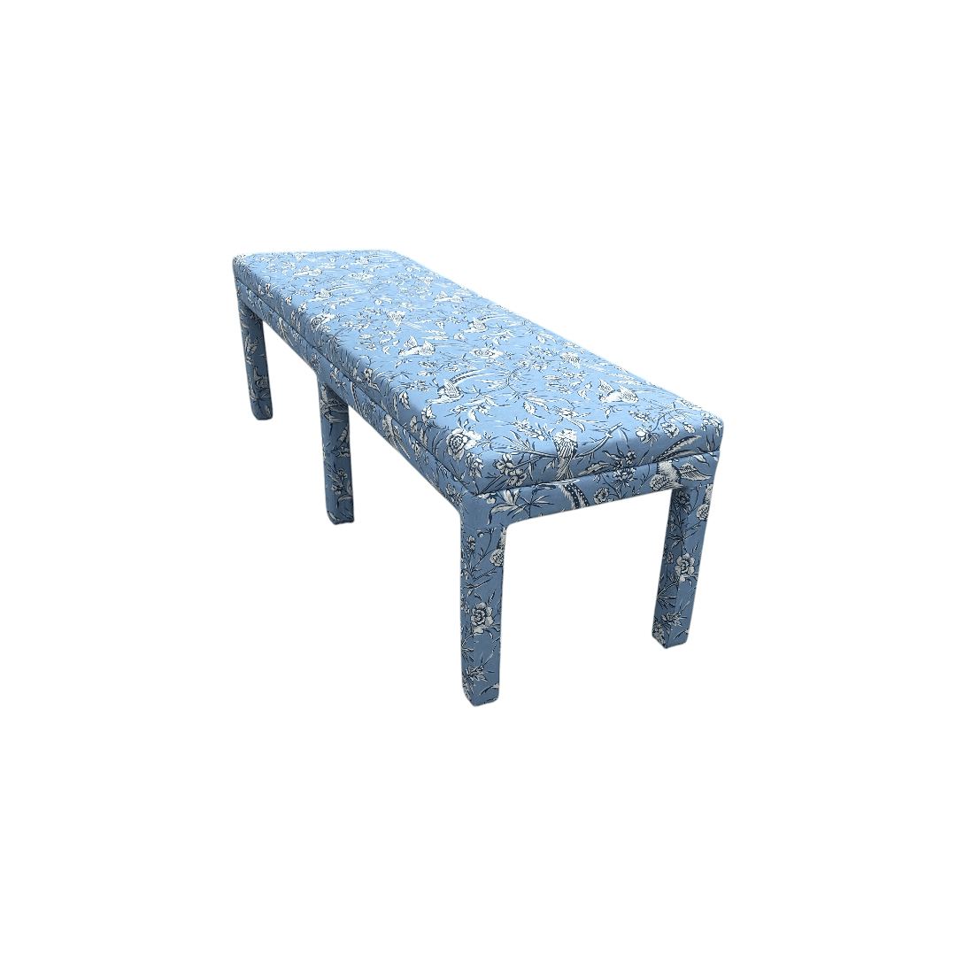 The Inside Parsons Bench - Blue Aviary by Scalamandré - Thumbnail 12