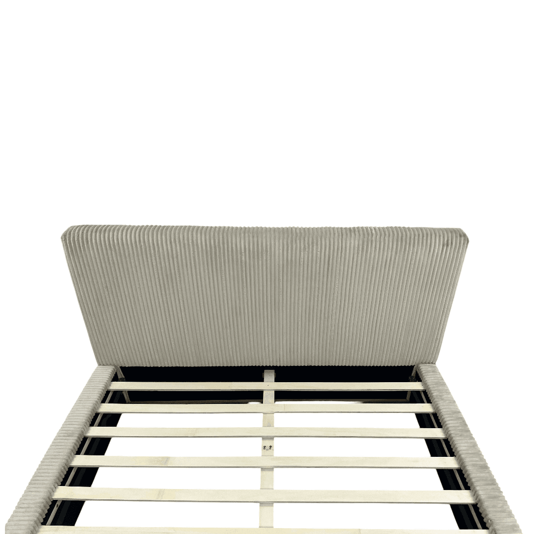 Latitude Run Jadon Solid Wood Corduroy Upholstered Queen Bed Frame - Thumbnail 19