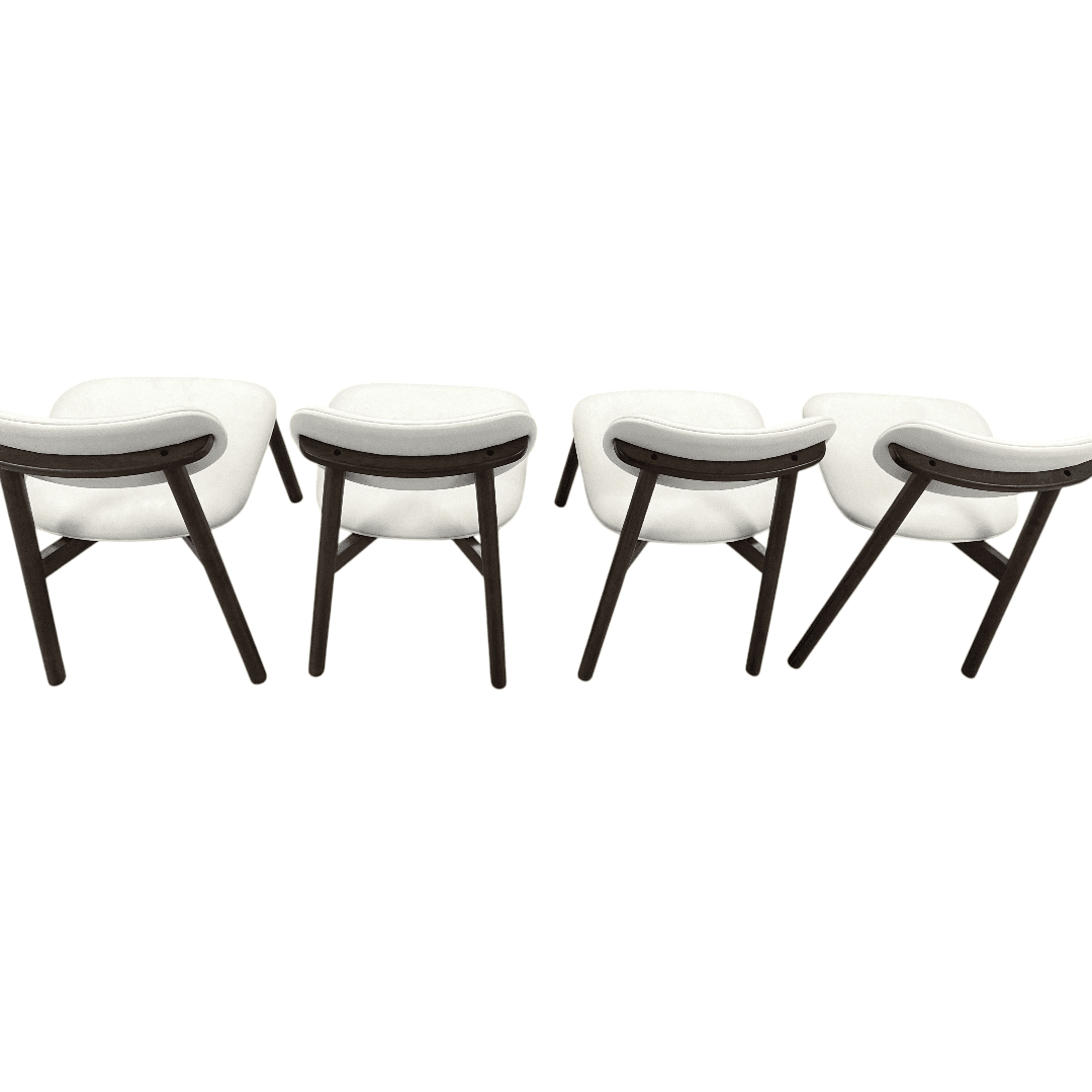Hoft Home Maia Dining Chair Set of 4 - Ivory and Walnut - Thumbnail 10