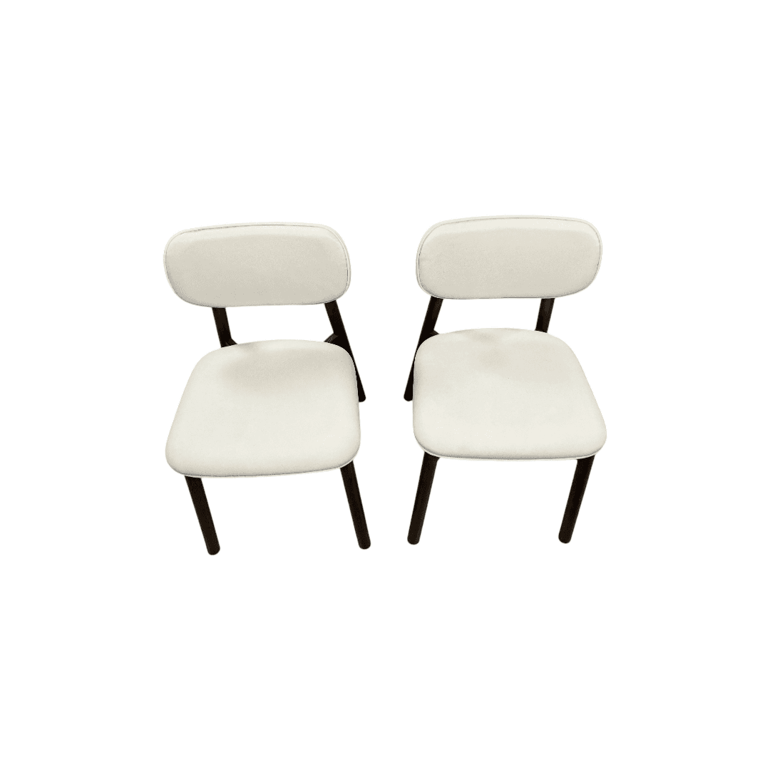 Hoft Home Maia Dining Chair Set of 4 - Ivory and Walnut - Thumbnail 13