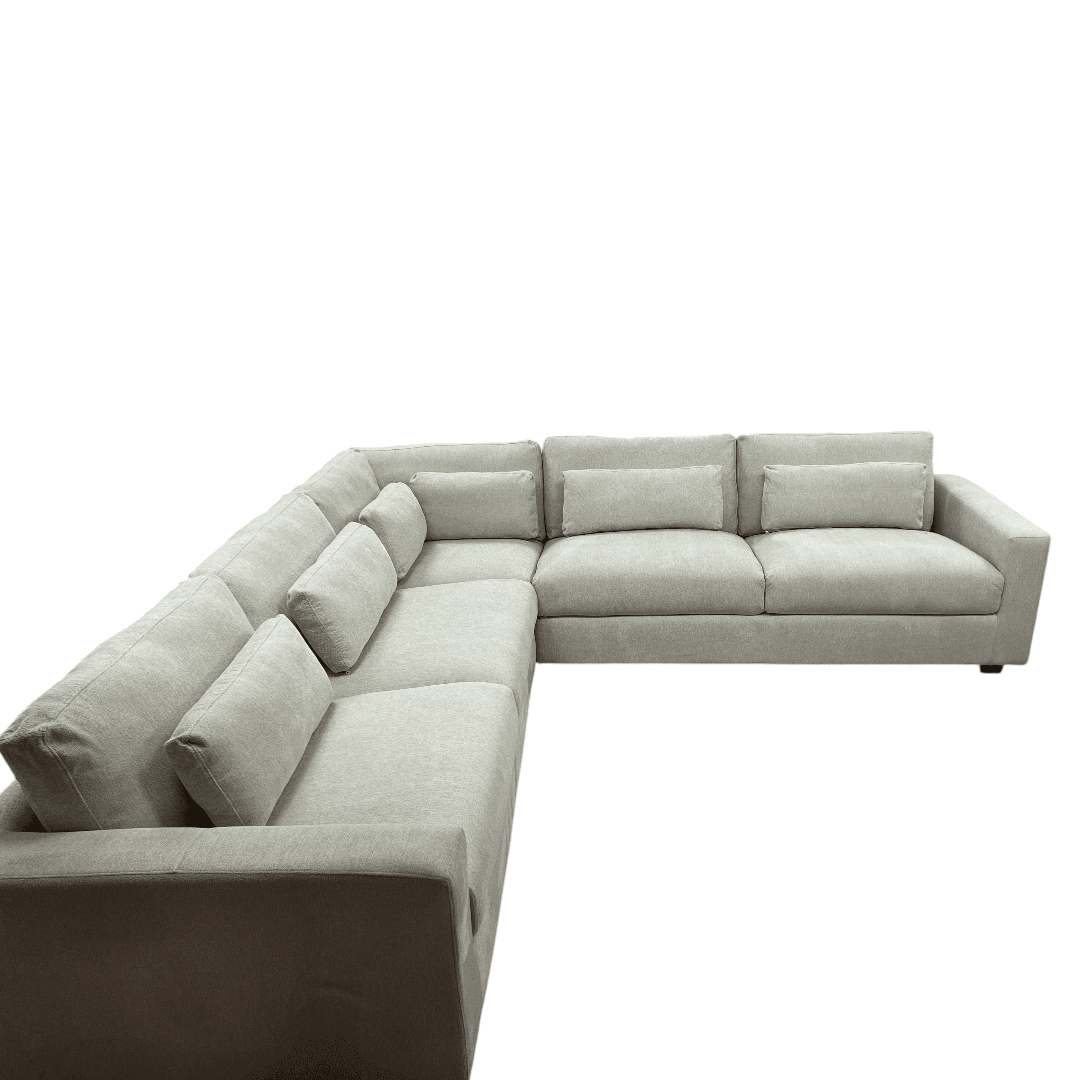Ebern Designs Icelyn 3 - Piece Modern and Soft Upholstered Corner Sectional with 6 Throw Pillows - Thumbnail 2