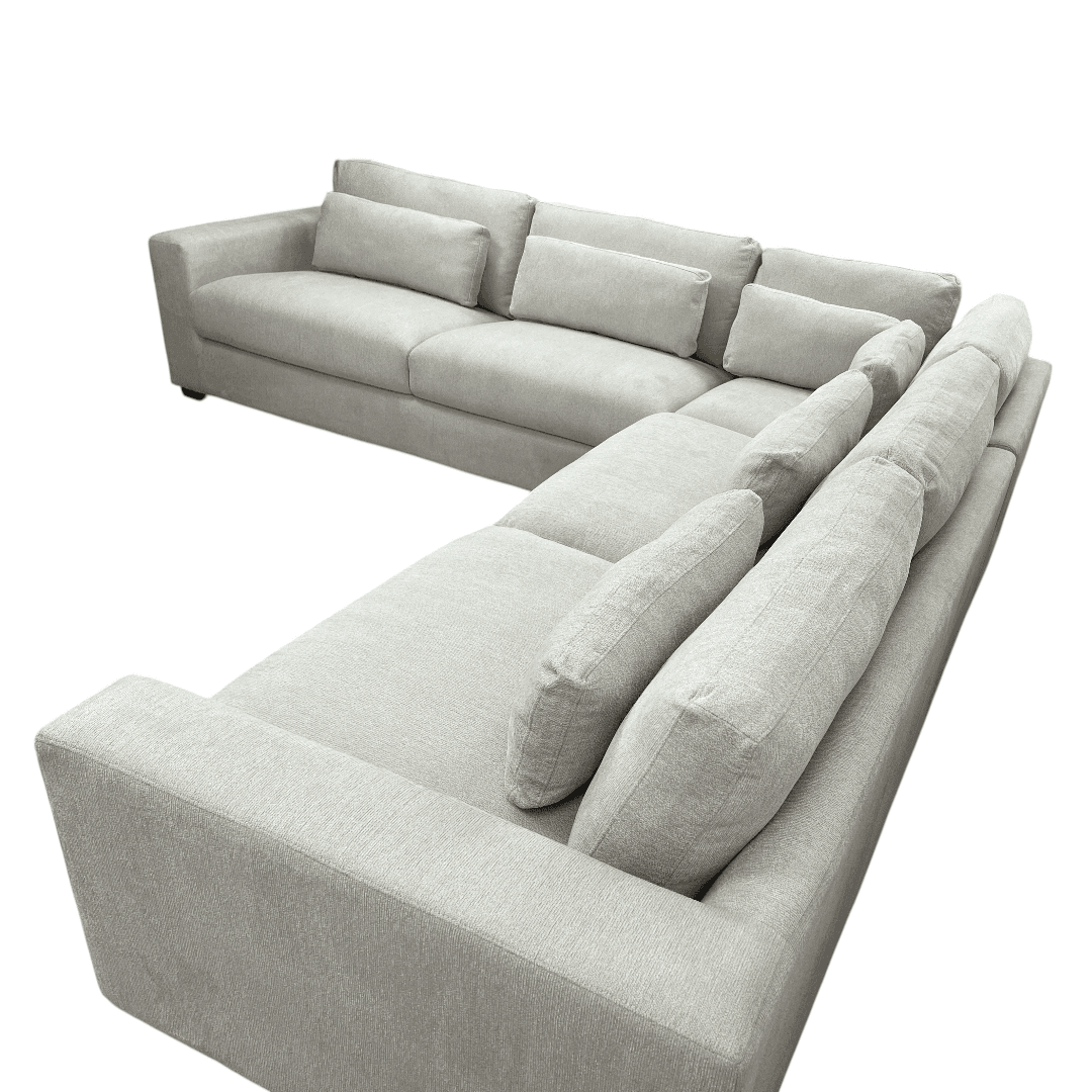 Ebern Designs Icelyn 3 - Piece Modern and Soft Upholstered Corner Sectional with 6 Throw Pillows - Thumbnail 6