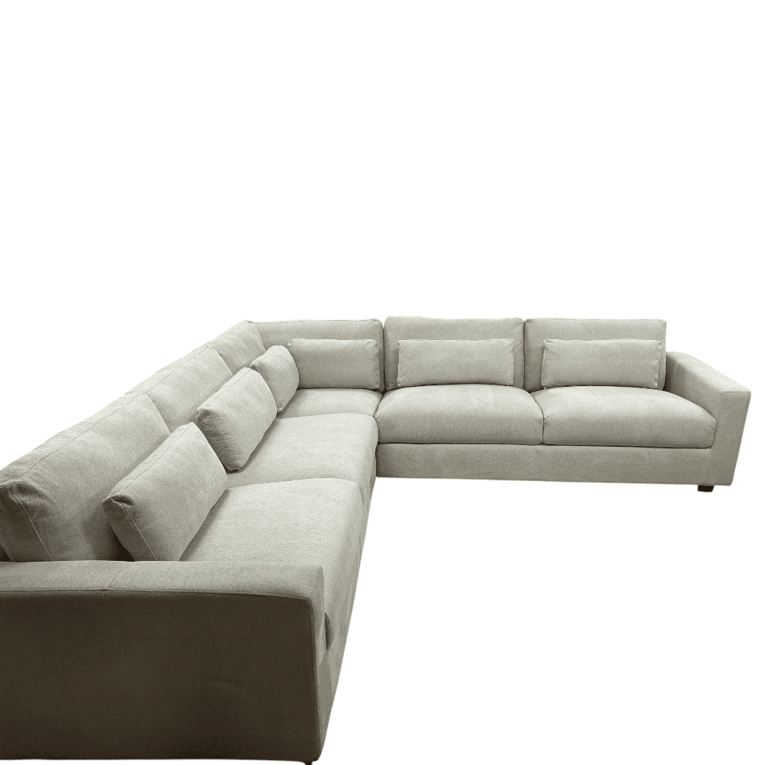 Ebern Designs Icelyn 3 - Piece Modern and Soft Upholstered Corner Sectional with 6 Throw Pillows - Thumbnail 3