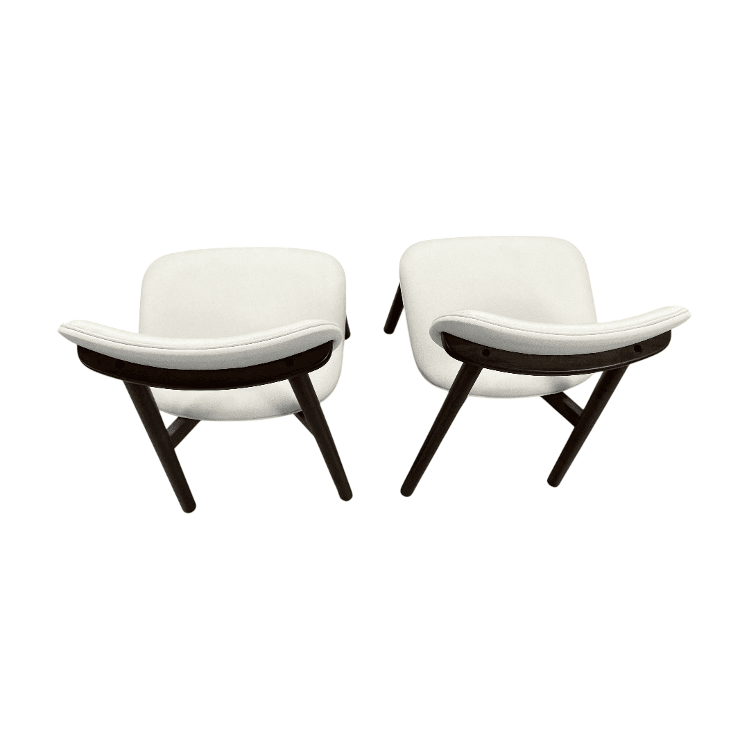 Hoft Home Maia Dining Chair Set of 4 - Ivory and Walnut - Thumbnail 15