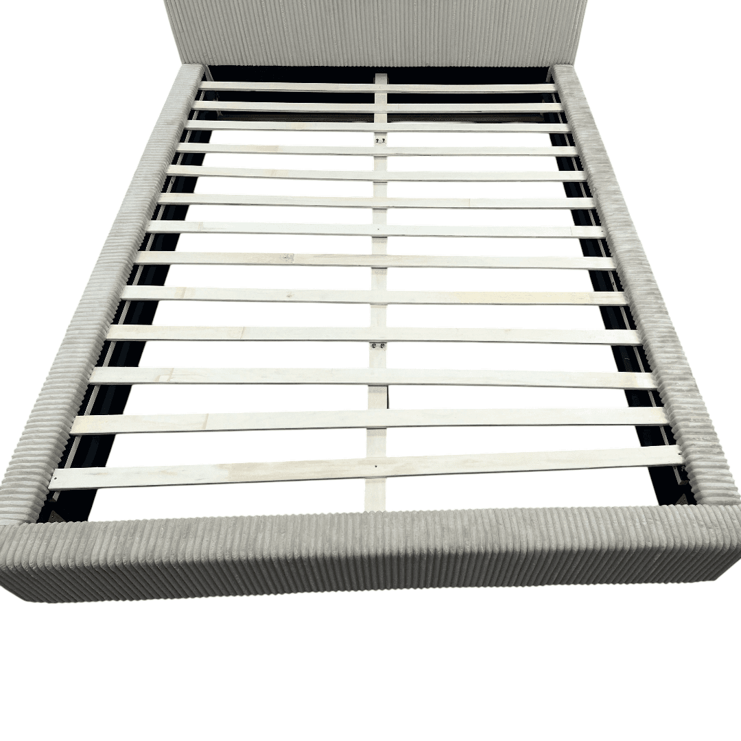 Latitude Run Jadon Solid Wood Corduroy Upholstered Queen Bed Frame - Thumbnail 16