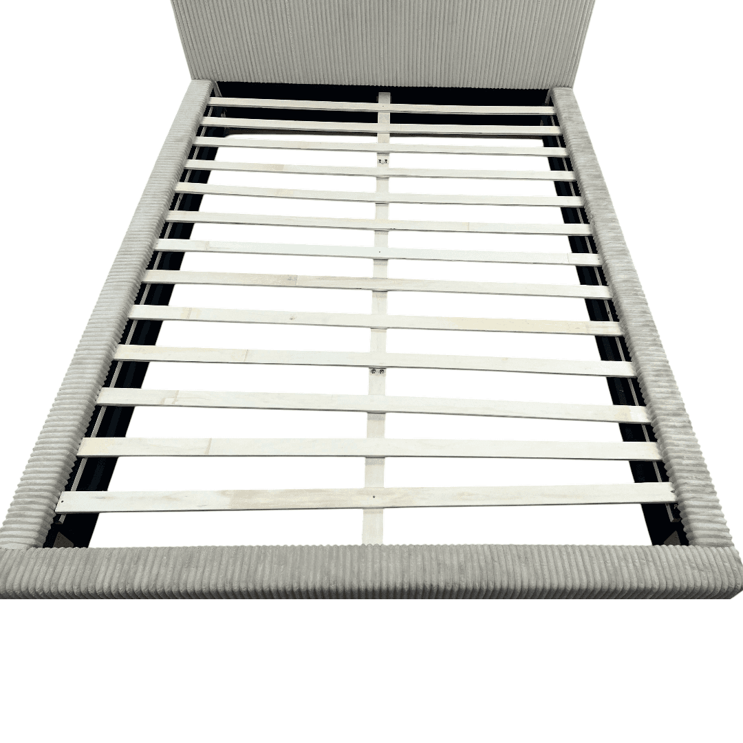 Latitude Run Jadon Solid Wood Corduroy Upholstered Queen Bed Frame - Thumbnail 17